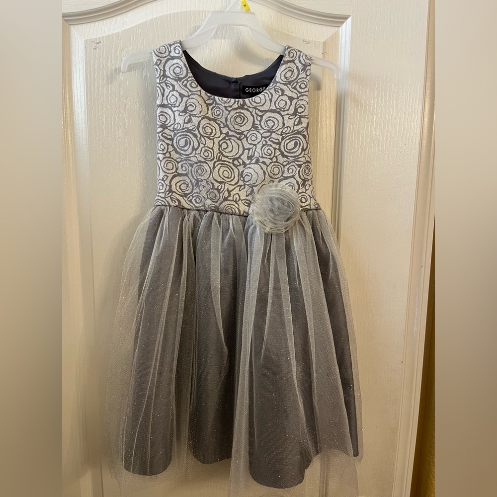 Darling silver party dress for girls